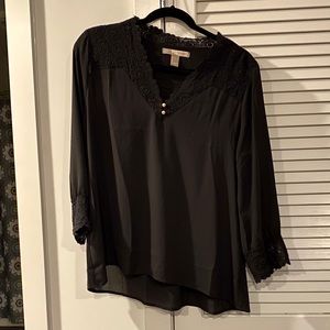 Forever 21 sheer blouse with lace details